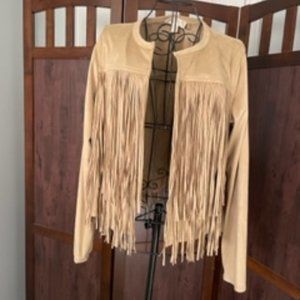 Swede Hip Length Fringe Jacket